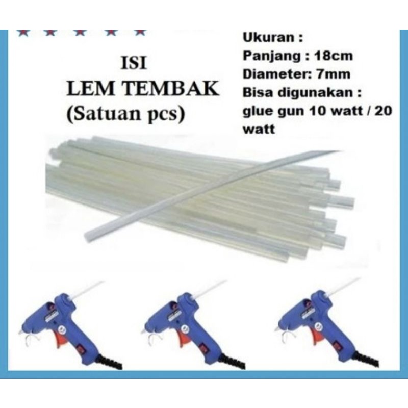 

Isi / Refill Lem Tembak Kecil Uk 18cm Lem bakar Gun