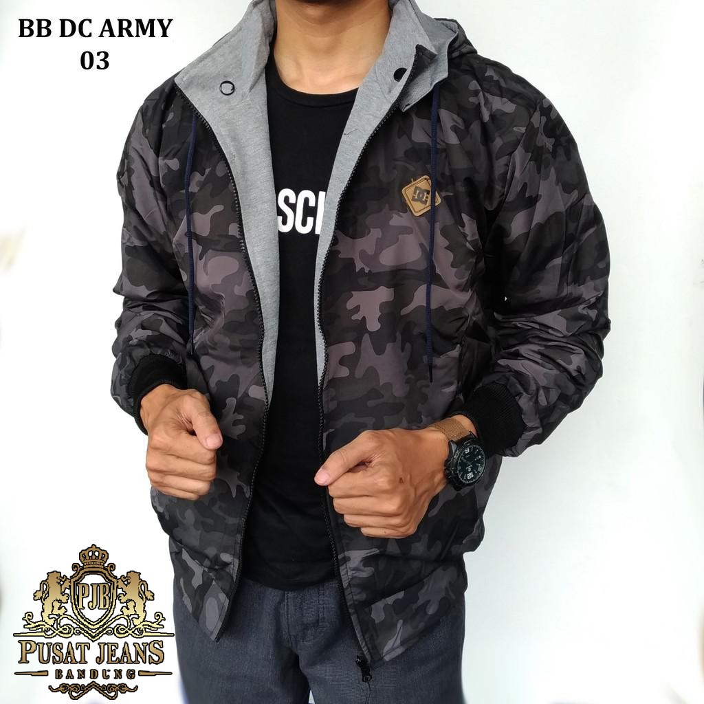 RCL - Jaket Pria Bolak Balik Pria BB Army Rusia Loreng 2 In1 Parasut Fleece Size M/L/ XL &amp; XXL