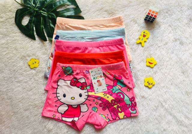 FREYA KIDS | Boxer anak perempuan Pony, Mikcey, Hello kity/ Boxer anak perempuan Import/Celana dalam