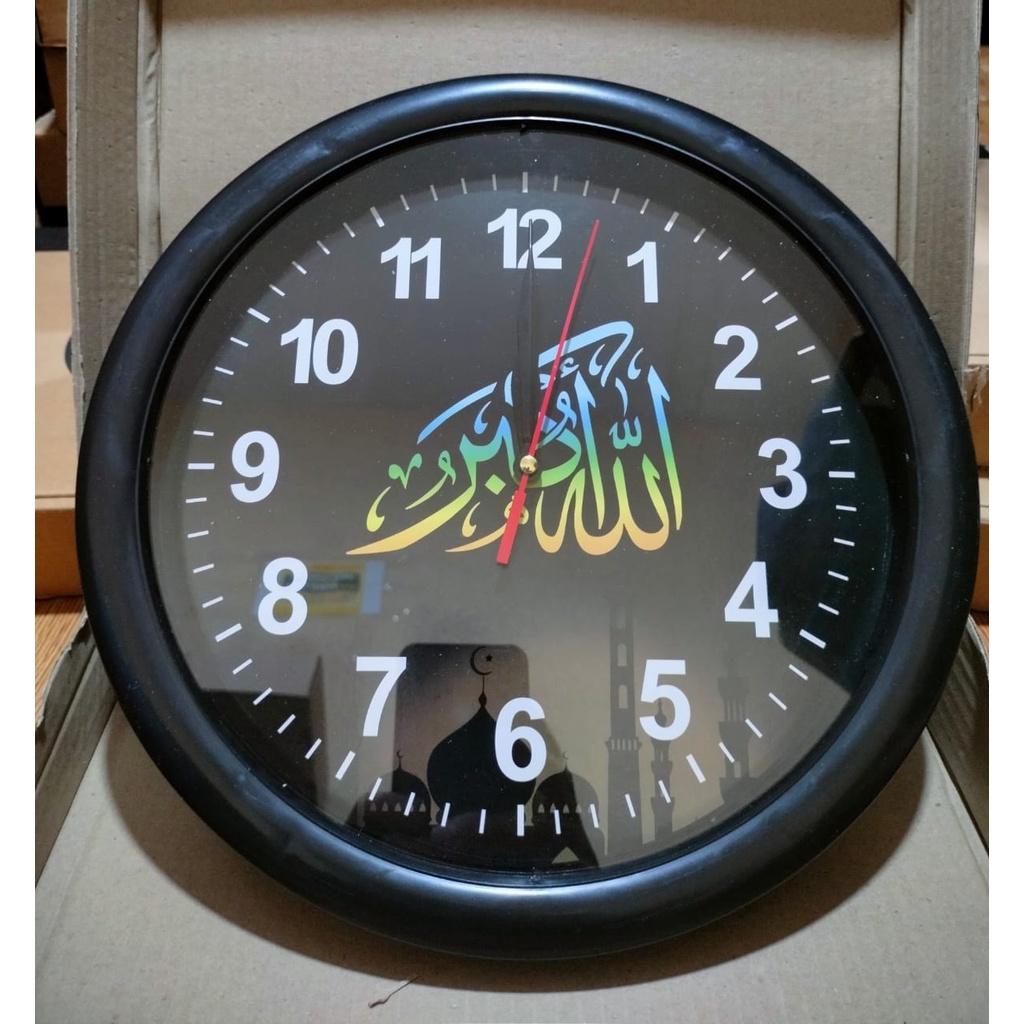 HOKO Jam Dinding Unik Motif Karakter / Jam Dinding Analog Polos Diameter 27cm / Wall Clock-IAA