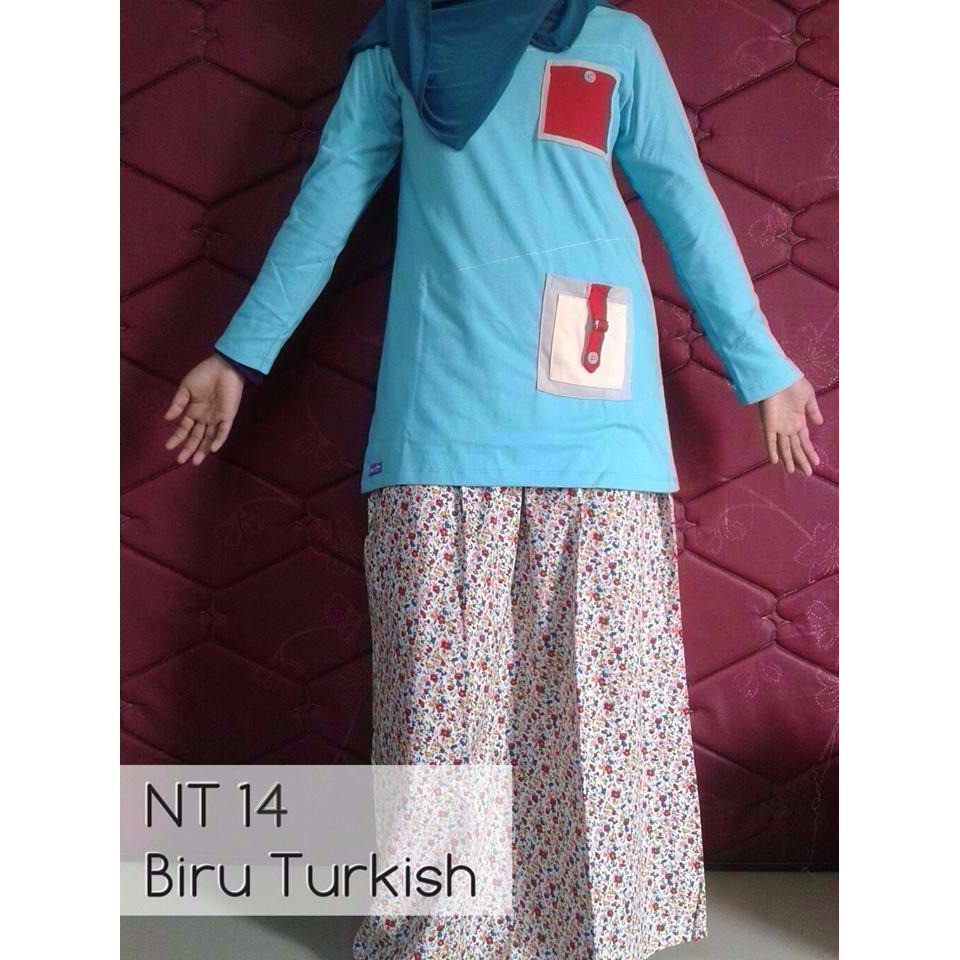 LARIS Gamis Anak Terbaru Nibras NT 14 Biru Muda Gamis Remaja Setelan