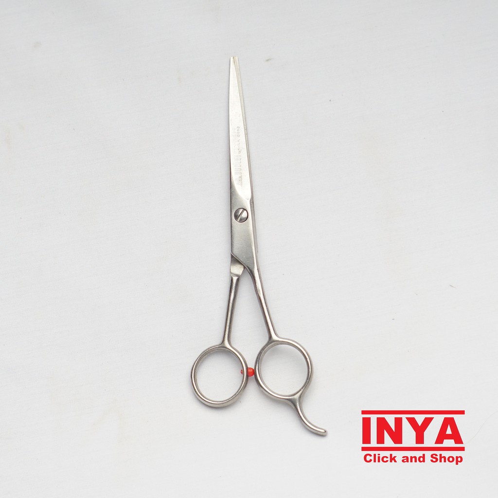 GUNTING RAMBUT BUDLET 609 - 6 inch STAINLESS BARBER SCISSORS