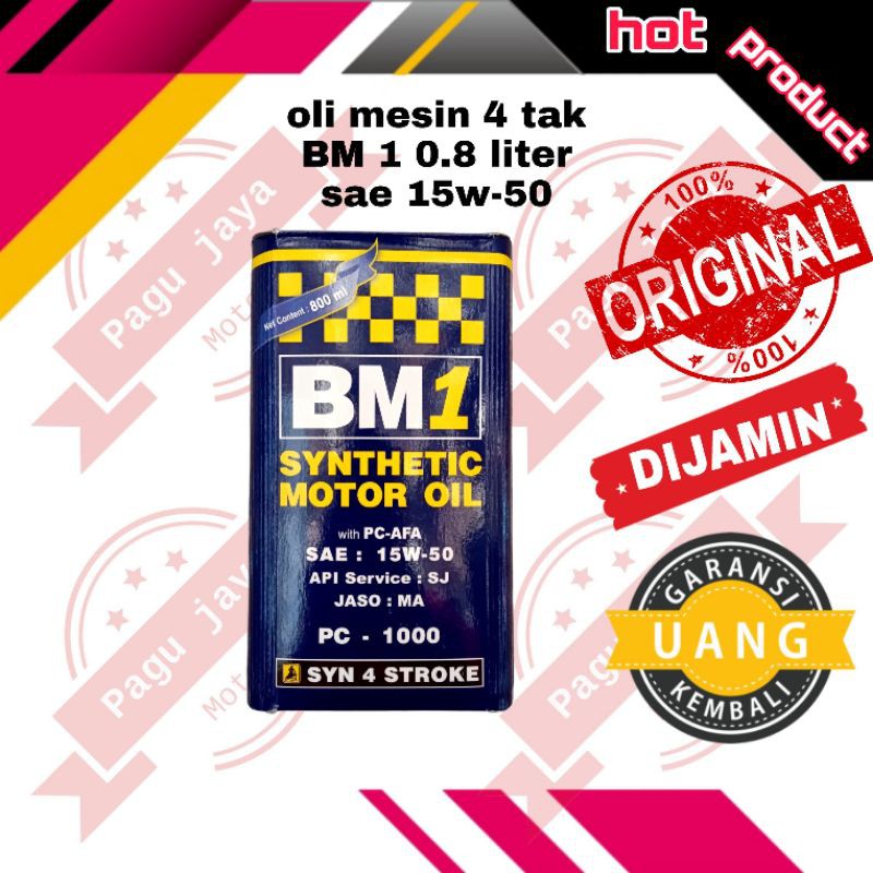 OLI MESIN BM1 0.8 liter sae 15w50 ORIGINAL