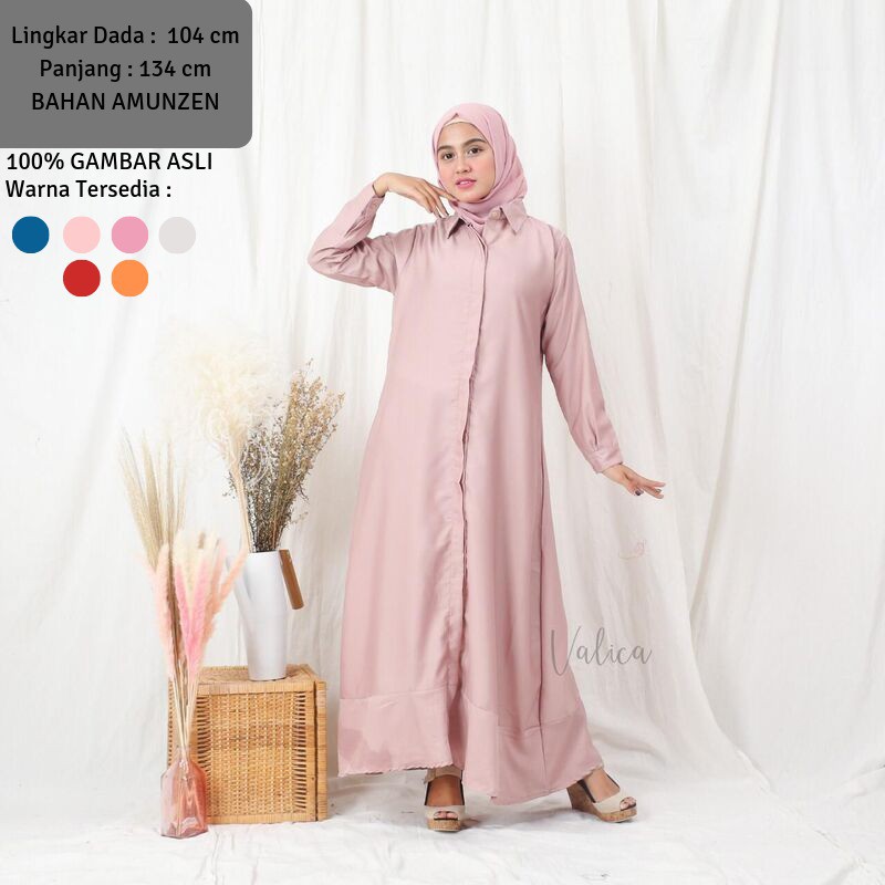 (COD) Daily Things Gamis Muslimah Terbaru 6 Color Maya Fit XL LD 104cm