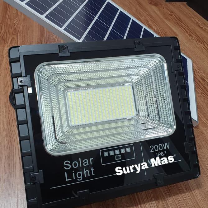 (Promo Shopee) lampu sorot tenaga surya 200w solar cell 200 w lampu tembak 200 watt QRS0X-77