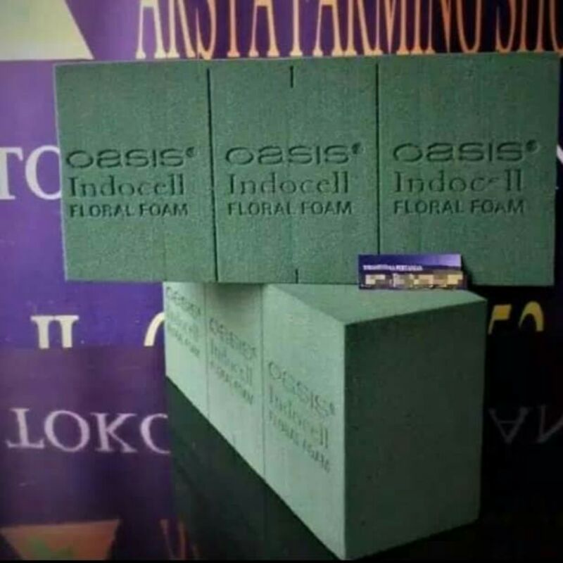 Oasis Indocell Floral Foam Busa Hijau Basah Gabus Bunga Hidup