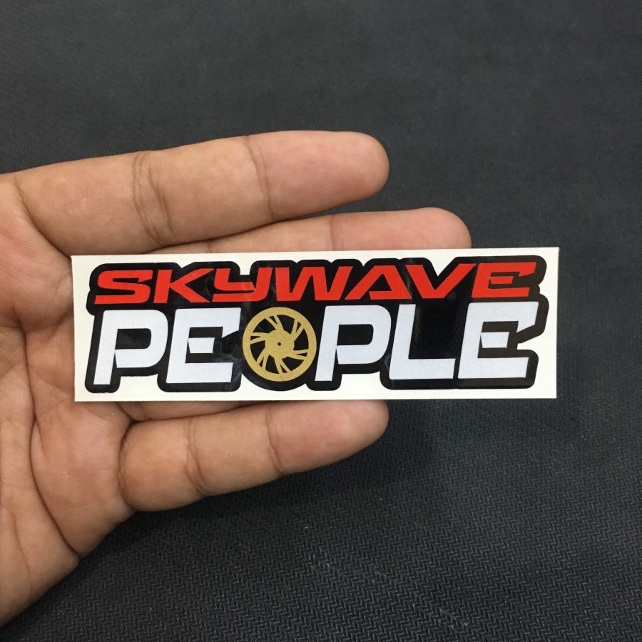 Cutting Sticker Skywave People Ukuran 9,5 x 2,7 Cm