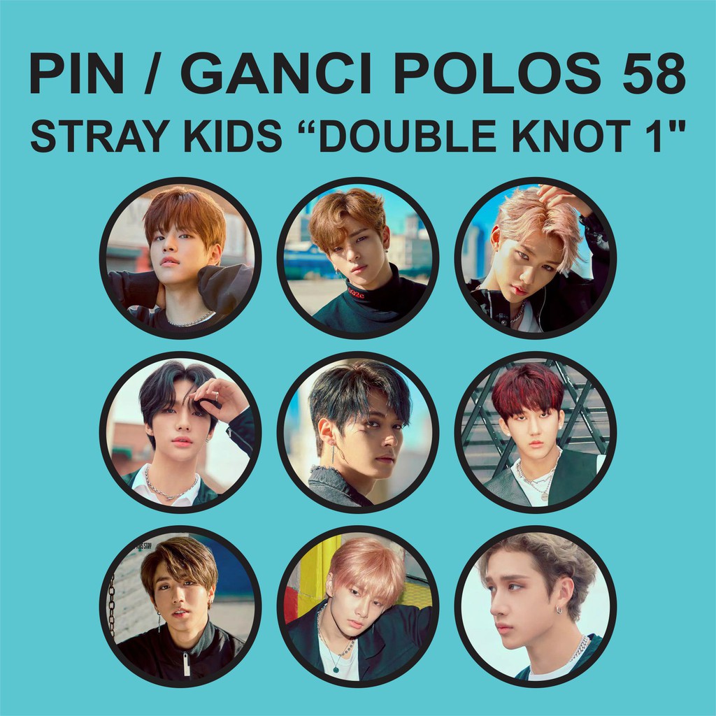 PIN / GANTUNGAN KUNCI POLOS 58 MM - STRAY KIDS &quot;DOUBLE KNOT 1&quot;