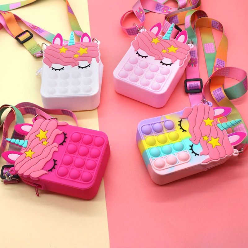 TAS ANAK POP IT / POPIT / TAS SLEMPANG POPIT UNICORN