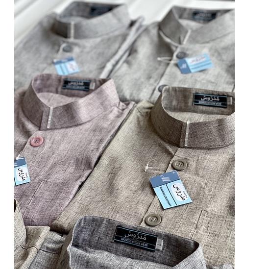 [KODE PRODUK EW8HB6765] Baju Koko / Taqwa Model Haibah Bahan Katun Madinah Motif Gerimis Madroos Col