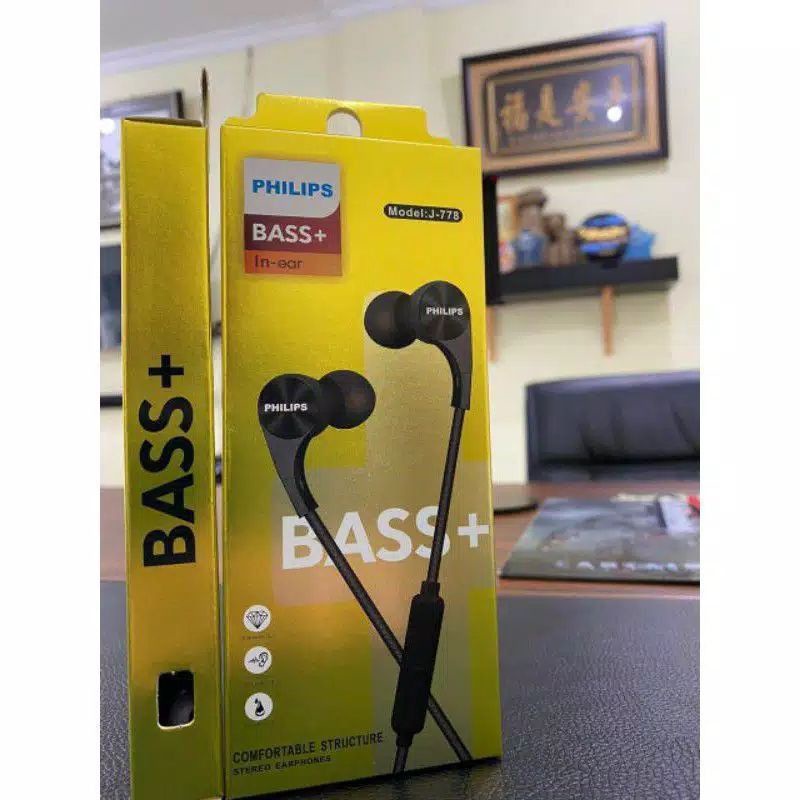 HEADSET EARPHONE PHILIPS J778 BASS HANDSFREE HF PHILIPS J-778 BASS MIC