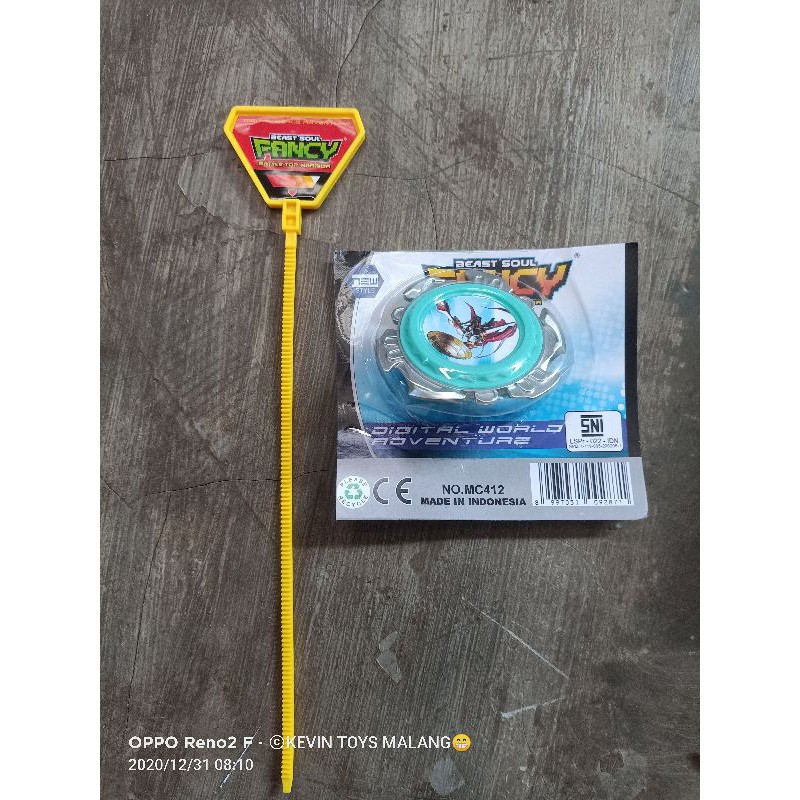 MC 412 mainan gasing bey blade FANCY / mainan anak edukasi gangsing tarik lucu diameter 7cm satuan