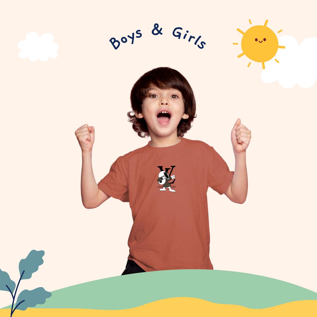 Kaos anak laki laki dan perempuan| Baju pakaian anak-anak distro umur 1 - 12 tahun| Setelan atasan anak tanggung| Tshirt oblong | Kaos import Polos bahan katun cotton combed 30s - LTA39