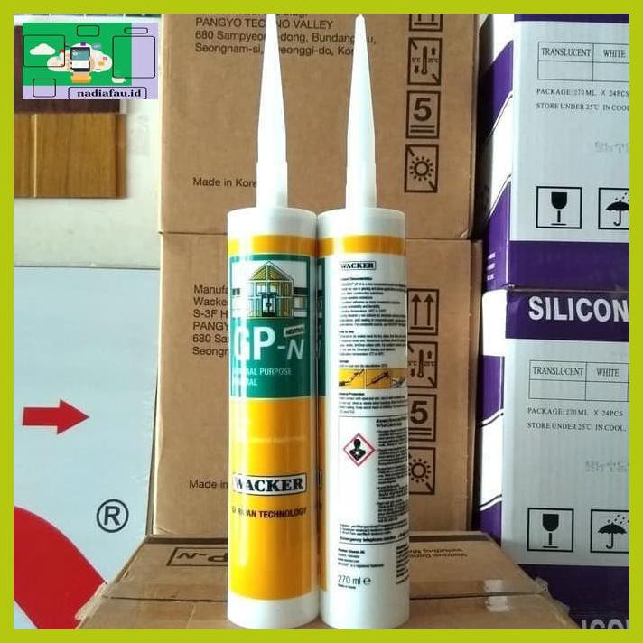

R4E5Et- Silicone Sealant Wacker Gp-Netral:Clear/Black/White/Grey/Bronce 270Ml - Clear Bening Fyhf7T-