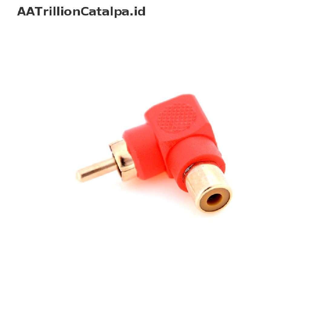 1pc Adapter Konektor Plug RCA Male Ke Female Sudut Kanan 90 Derajat Untuk Handphone