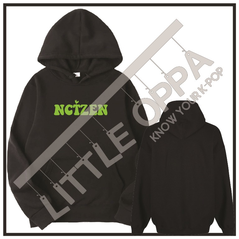 JACKET HOODIE N C T 127 N C T DREAM NCTZEN GREEN LEAF LOGO HOODIE