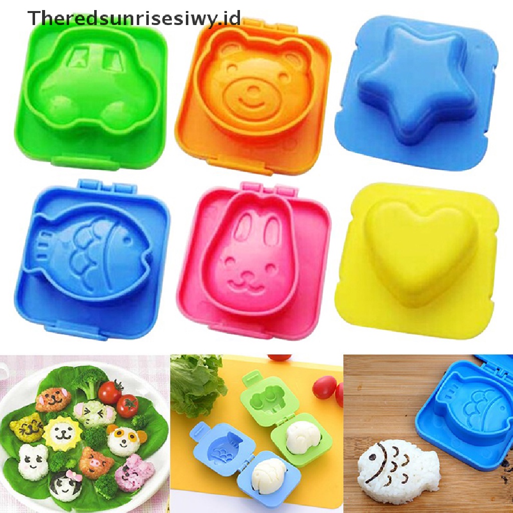 # Alat Rumah Tangga # 6pcs Cetakan Telur Rebus / Sushi / Sandwich / Bento / Nasi Aneka Warna