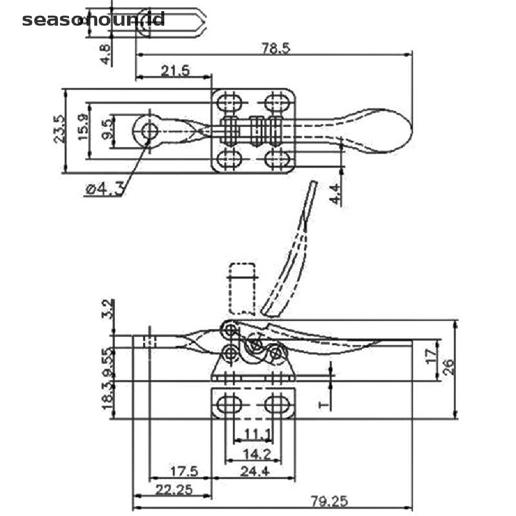 (seasonoun) Gh-201a Toggle Clamp Vertikal Quick Release