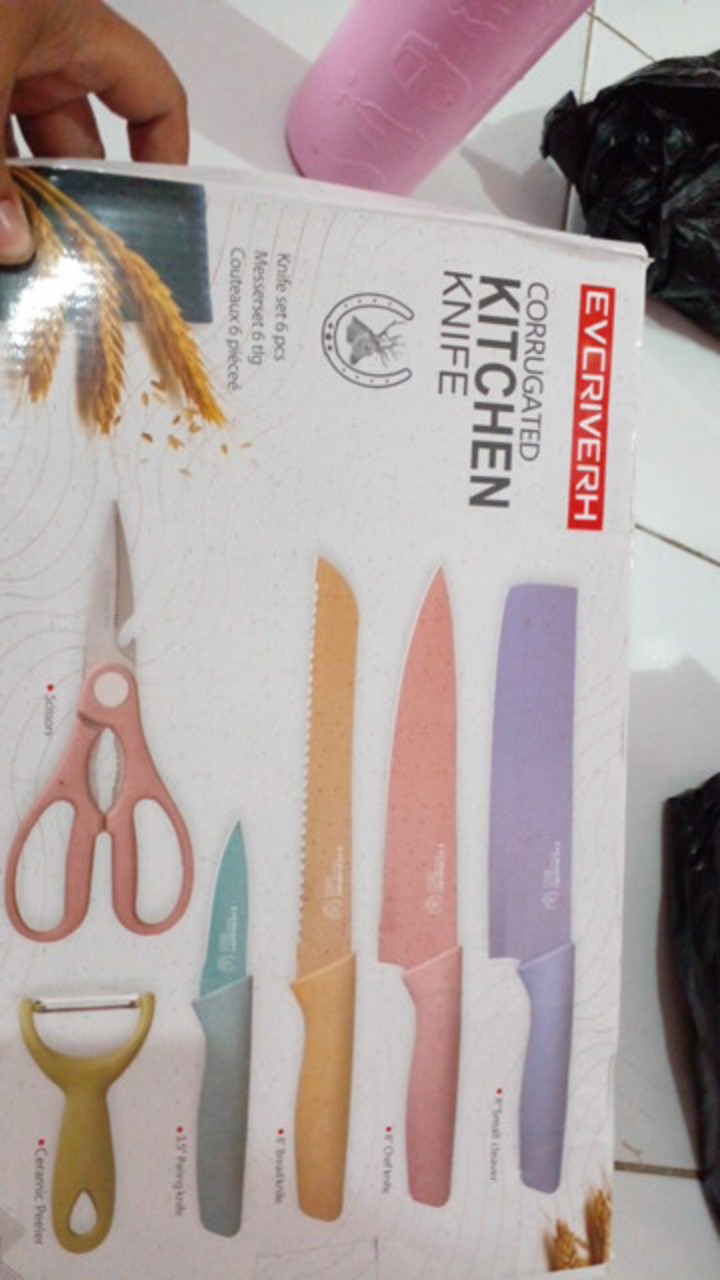 Pisau Set Keramik 5in1 / Pisau Jerami 6in1 Pisau Tajam Ceramic Batu Marvin Knife Set Pemotong Set