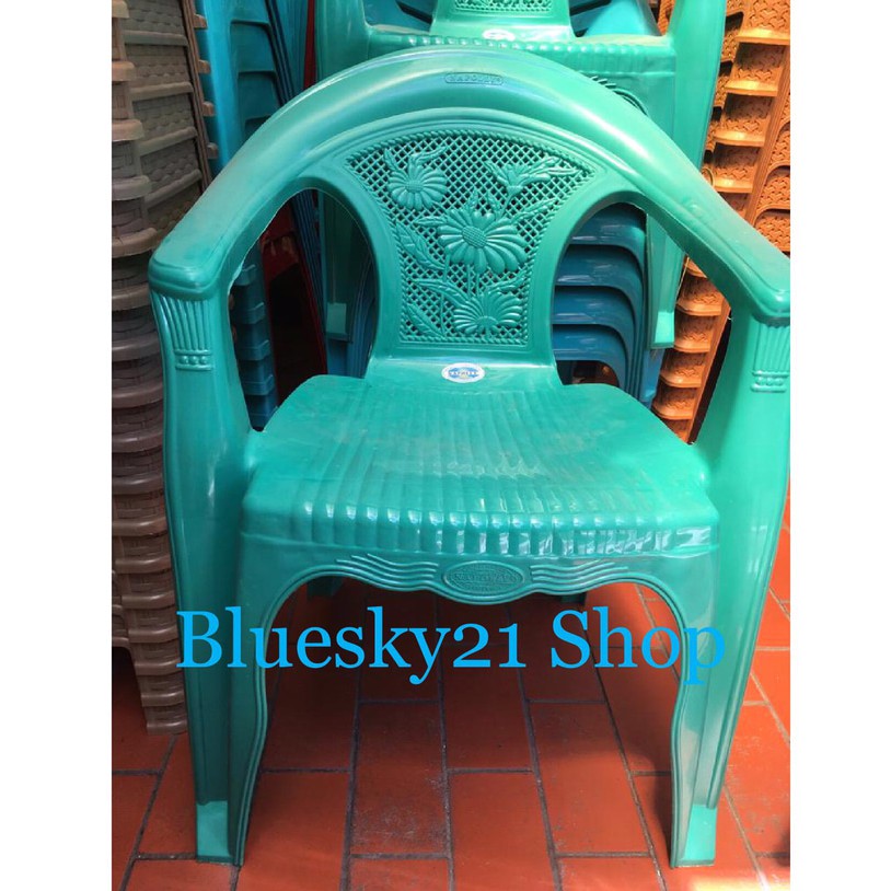 KURSI PLASTIK SENDER / KURSI SANTAI MOTIF BUNGA NAPOLLY 552