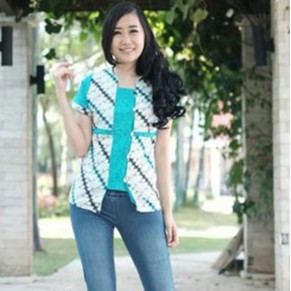 Termurah Joan Top - Gaya Batik - Blouse Atasan Baju Batik Wanita Modern pe5WlYuzynAJG
