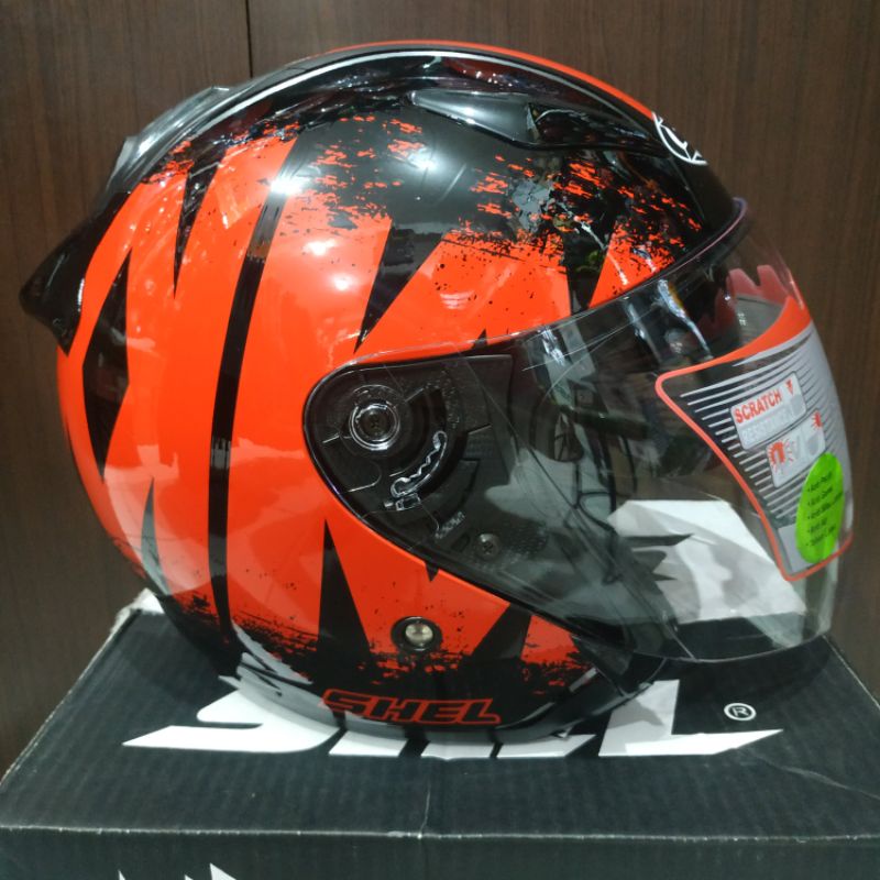 Jual HELM SHEL ROVER SABER BLACK RED GLOSS ORIGINAL Shopee Indonesia