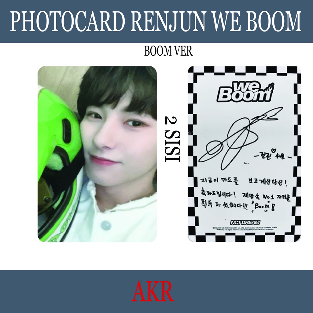 PHOTOCARD RENJUN WE BOOM , BOOM VER OFFICIAL DESIGN , PC RENJUN GOJEK