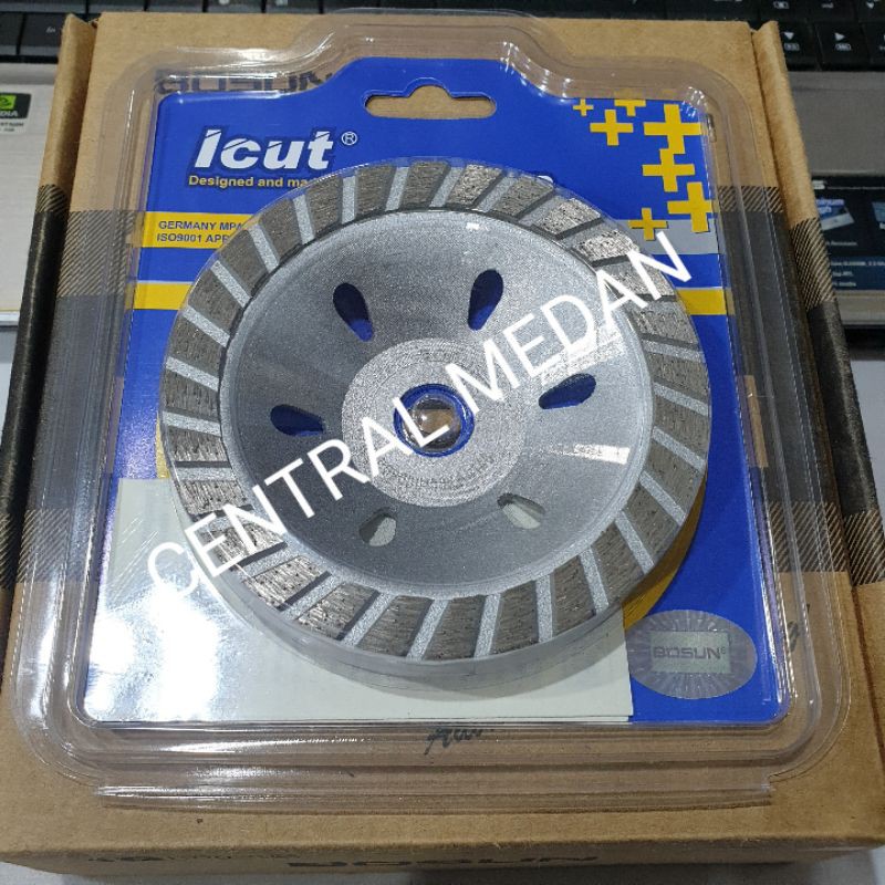 DIAMOND CUP WHEEL 4" F1CW ICUT BOSUN ASLI MATA GERINDA PERMUKAAN CAT