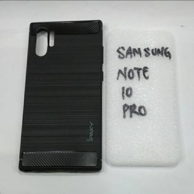 karet SAMSUNG NOTE 10 PRO softcase ipaky SAMSUNG silikon karet hitam