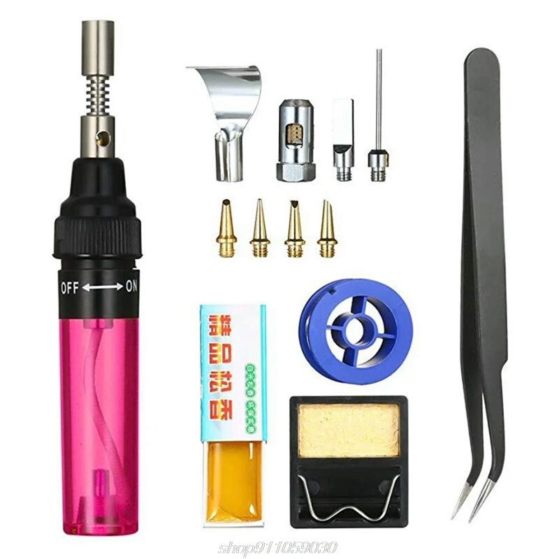 Solder Pena Gas Solder Portable Pencil Torch Las Kecil Pencil Butane Soldering Iron Kit Tools Blow