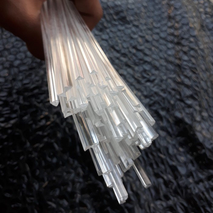 Siku Bahan Akrilik 3 MM Acrylic Siku Segitiga Panjang 60 cm x 3mm