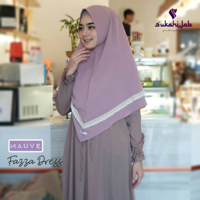 Fazza Dress Original by Sukahijab / Gamis set / Khimar Syar'i / jilbab / kerudung