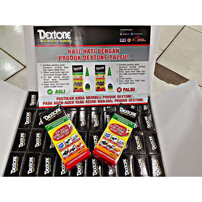 Lem Tetes DEXTONE Instant Glue / Lem Besi Dextone / Lem Setan / Lem Gila / Lem Besi Original / Power Glue Instant