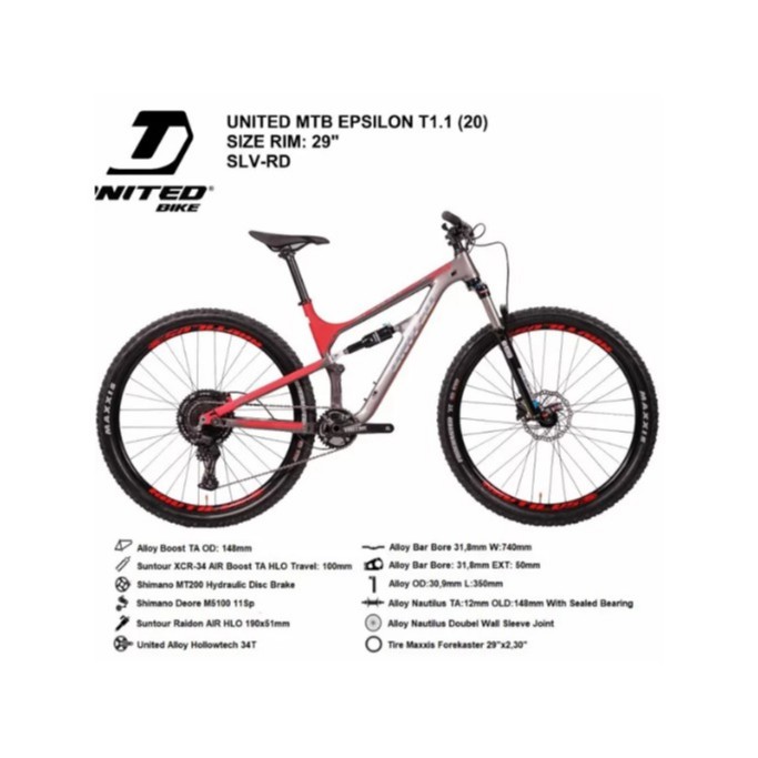 SEPEDA MTB UNITED 29 EPSILON T1.1 11 SPEED