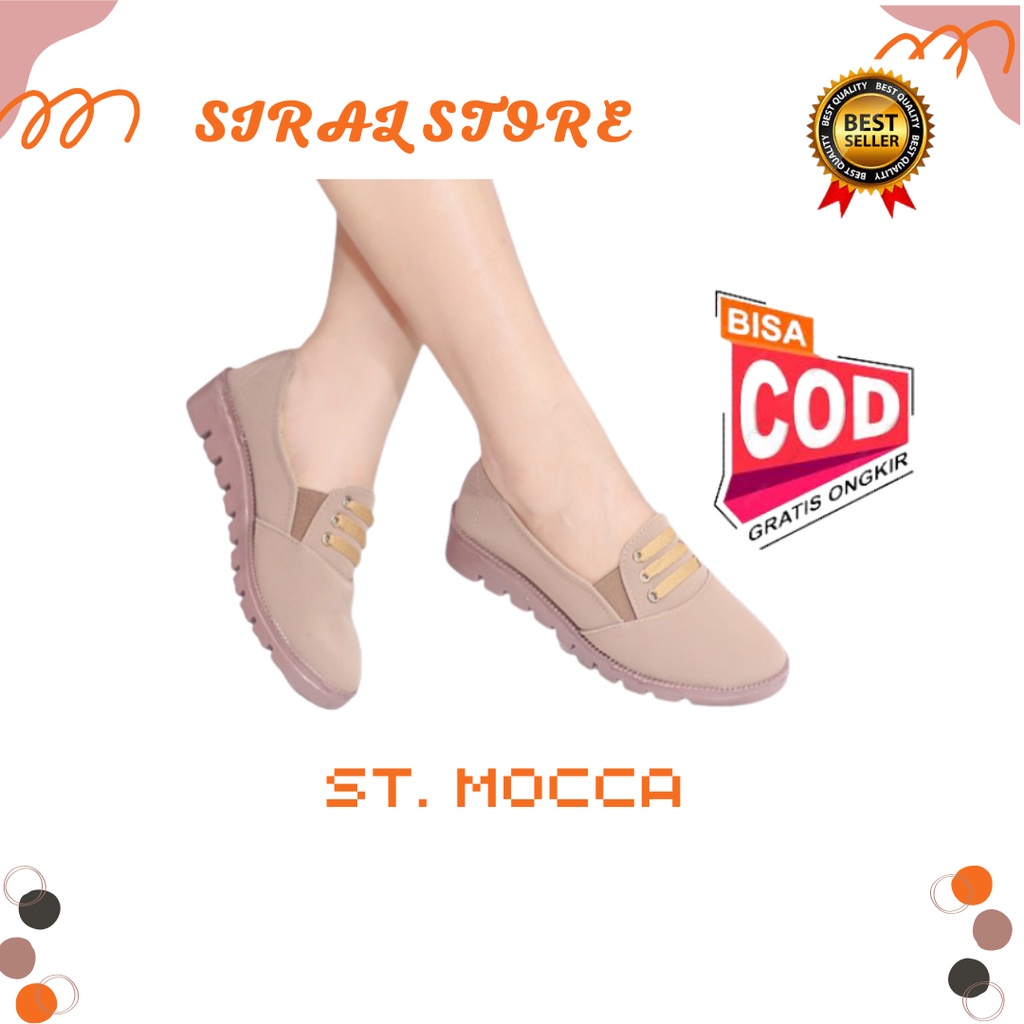 Sepatu Slip On Wanita Real Pict Cantik Murah | Sepatu Slip On Wanita Siral