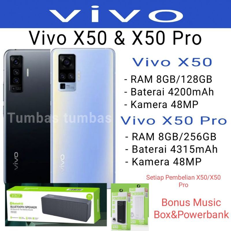 SPESIAL HR INI CUCI GUDANG HP  Vivo X50 & X50 PRO RAM 8GB ROM128GB/256GB Garansi resmi/hp vivo