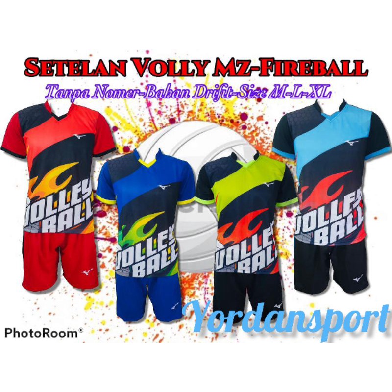 Setelan Volly Mizuno Fireball Setelan Jersey Baju Volly Setelan Mizuno Team