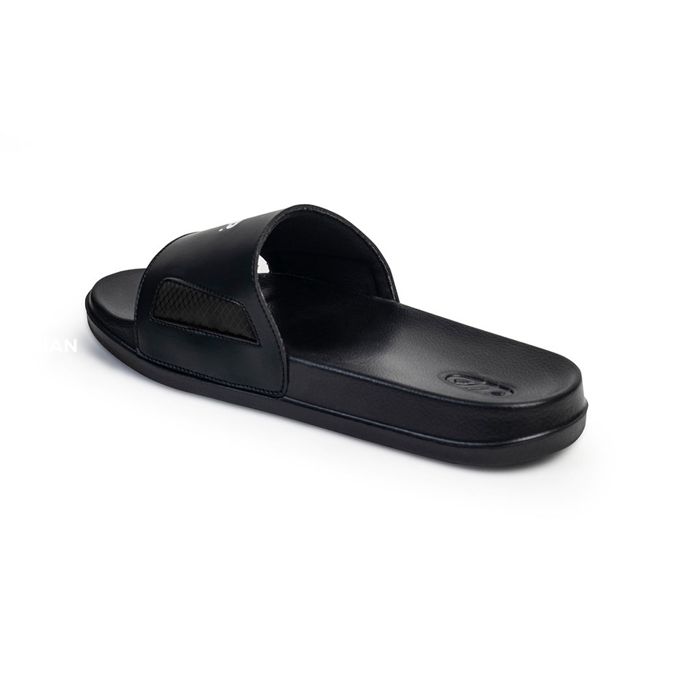 DAZZLE BLACK ORIGINAL x FOOTSTEP Sandal Casual Hitam Pria Sendal Slide Jalan Santai Harian Slippers Hangout Main Lebaran Slop Selop Karet Anti Slip Premium Slip On Remaja Dewasa Flip Flop Kerja Formal Sport Fashion Footwear Keren Terbaru Kekinian Branded