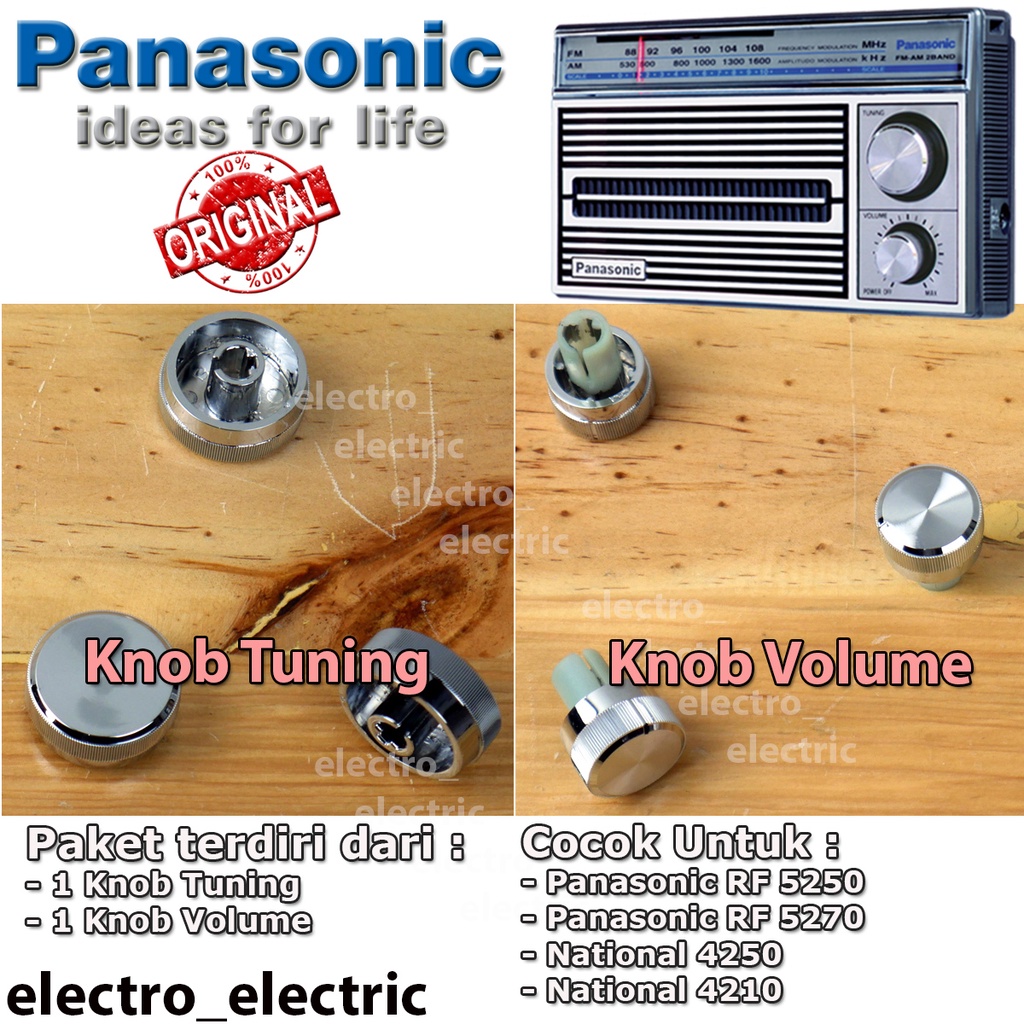 Knob Radio Panasonic National 5250 5270 4250 4210 Original 1 paket