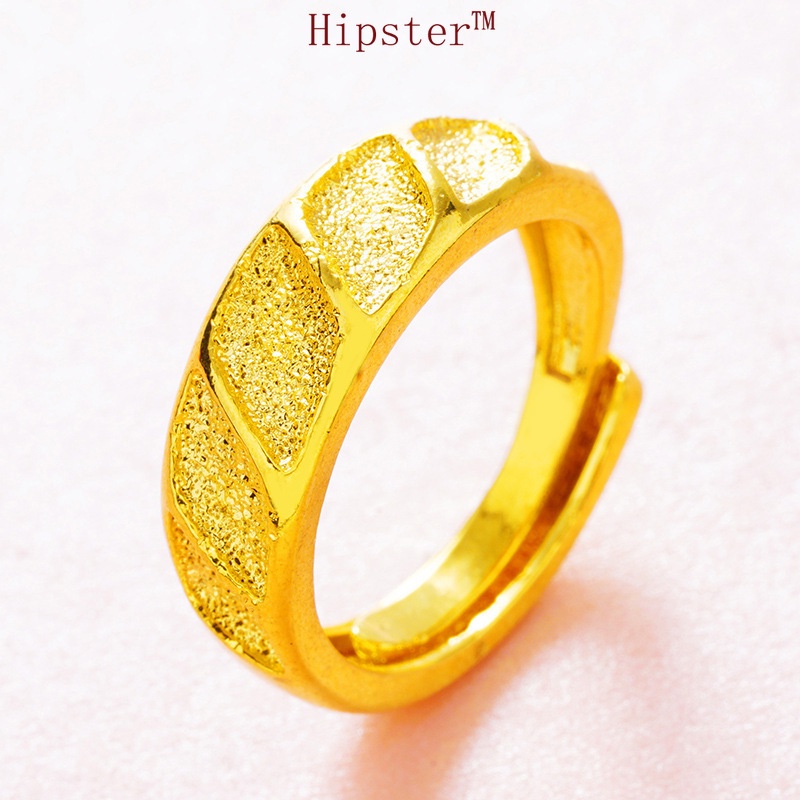 Hot Sale New Classic Fashion Romantic 18K Gold Couple Adjustable Ring