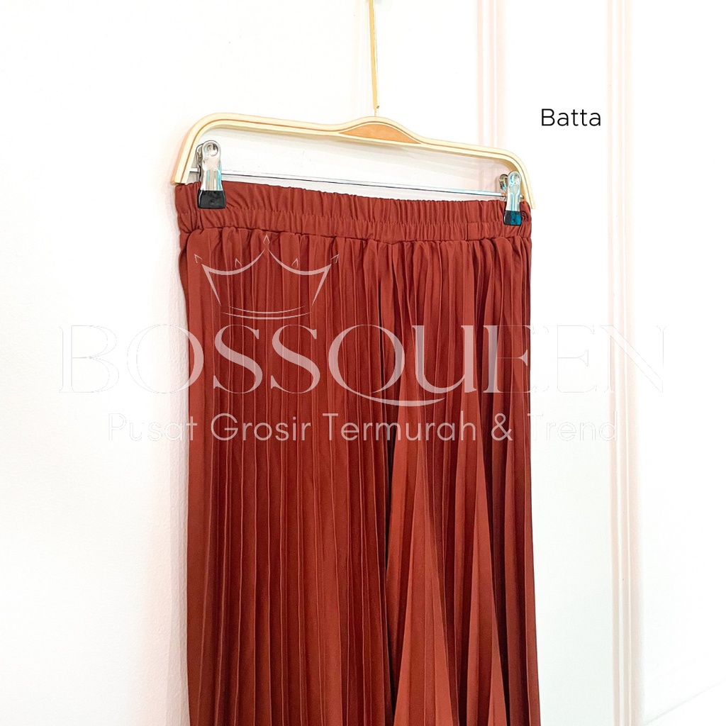 Rok plisket pendek 7/8 wanita model payung / Rok Plisket Mayung pendek / Rok Kerja Dewasa-Batta