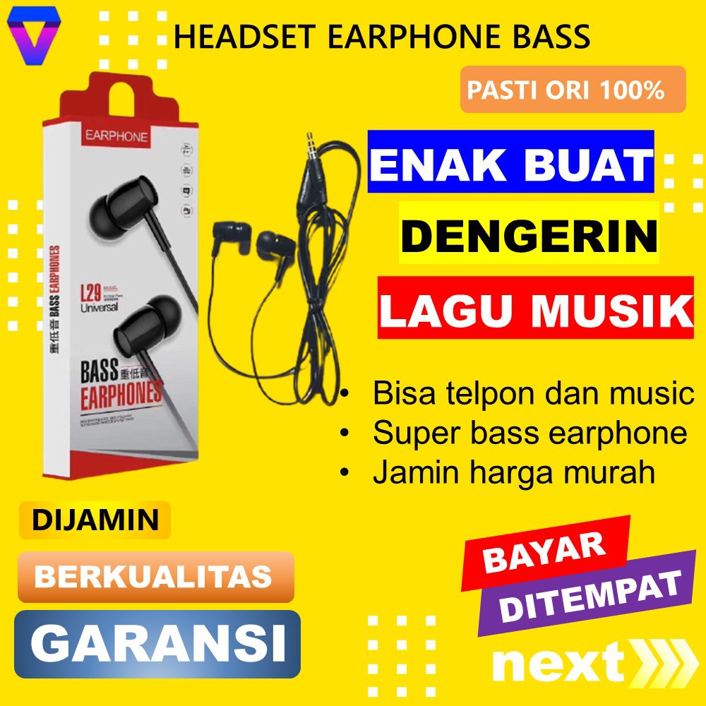 HEADEST MURAH BERKUALITAS HEDSET HP MIC EARPHONE BASS EARPONE MICROPHONE HETSET GAMING LUCU JS118