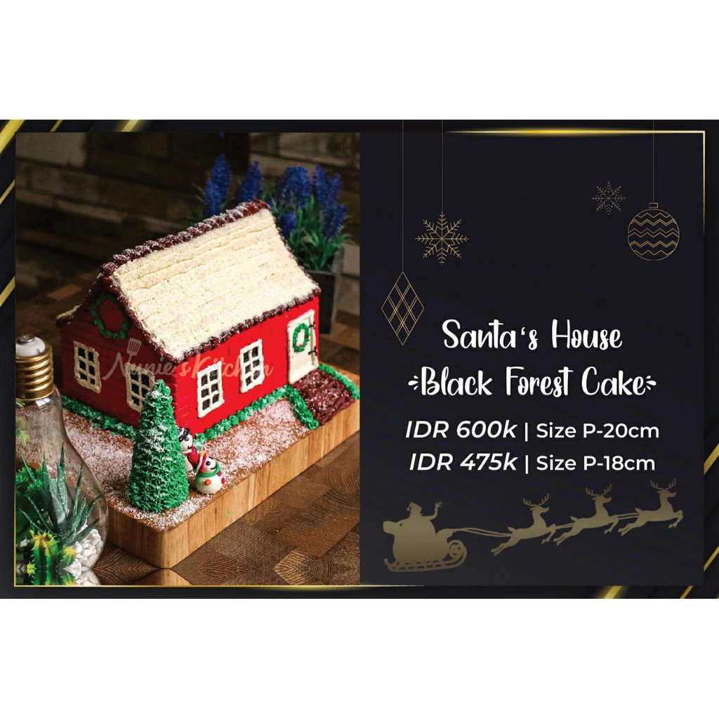 

Santa's House Black Forest Cake