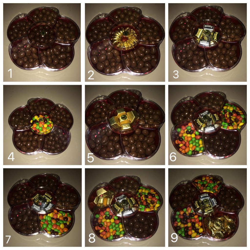 

cokelat toples bunga sekat 6