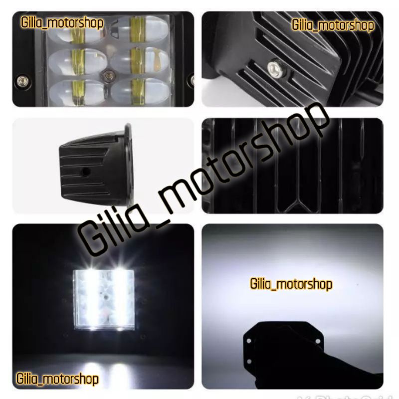 Lampu Sorot Bemper 8 Mata Lensa 24 Watt Spot Beam LED Bar Offroad Foglamp Driving Lamp UTE ATV SUV CRF 150 KLX BF KTM 2017