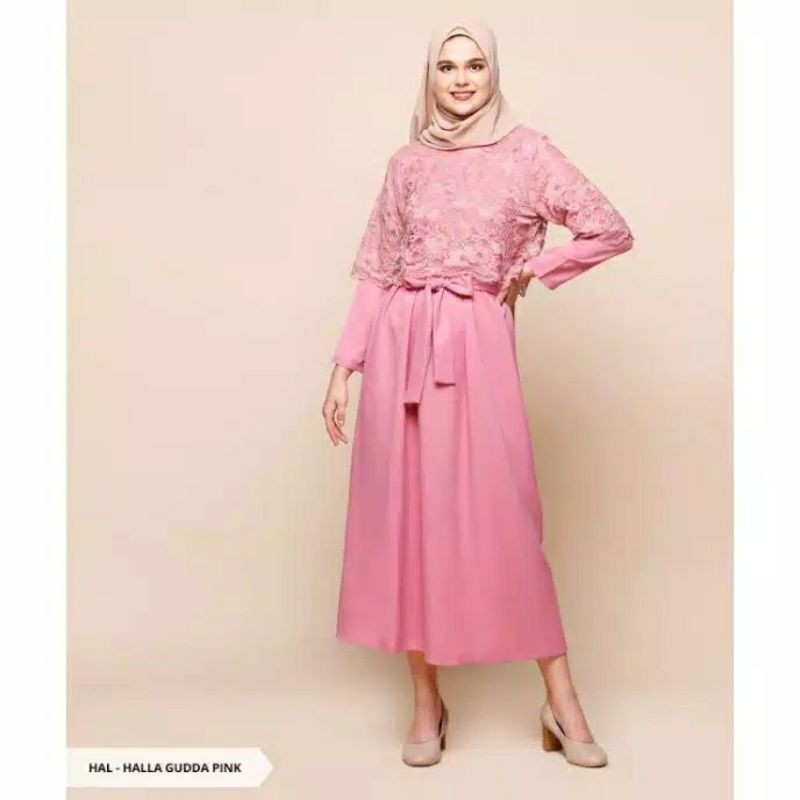 Dress Muslim Sorabel - Hala Gudda Brukat Flare