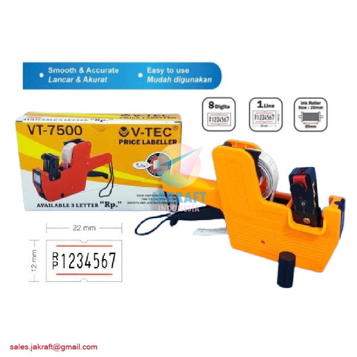 

(BISA COD) Alat Pasang Cetak Harga Dispenser Label Joyko Price Labeller MX5500M - V-TEC VT-7500