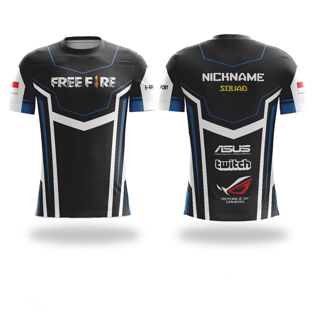 Jersey Esport Free Fire Pubg Mobile Legend Fullprint