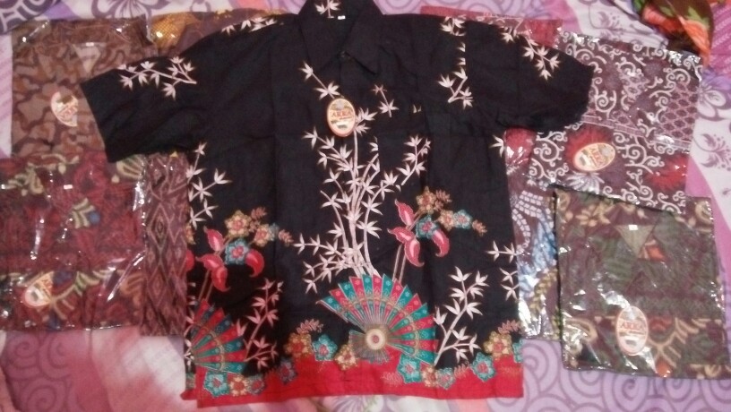 Bswart Batik Hrb026 Kenongo Hem Pendek Padi Pekalongan M L Xl Batik Pria Murah Modern Grosir Eceran