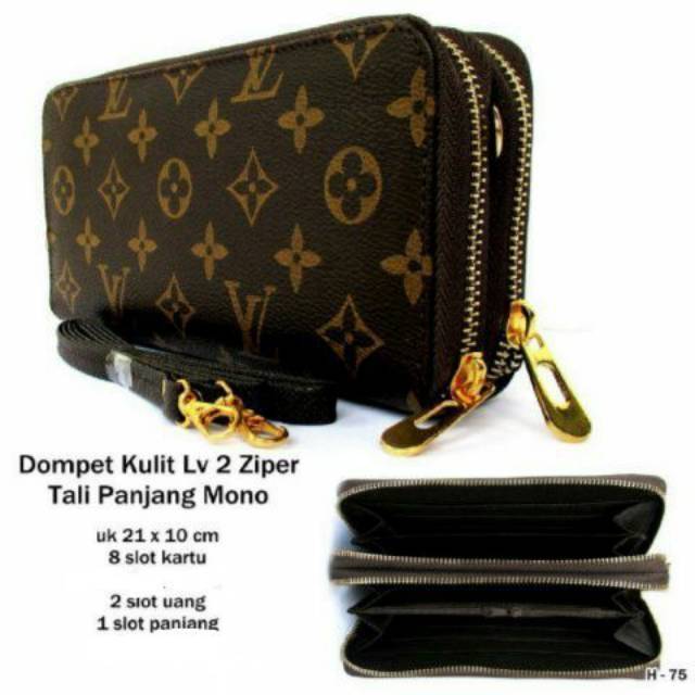 Dompet kulit Lv 2 ruang kualitas import